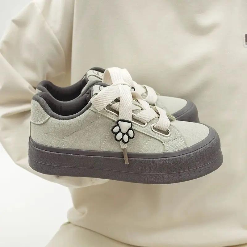 Women's Shoes Spring Autumn High on Platform Ladies Footwear Korean Offer Walking Cheap Designer Luxury Deals Vulcanized Shoe 39