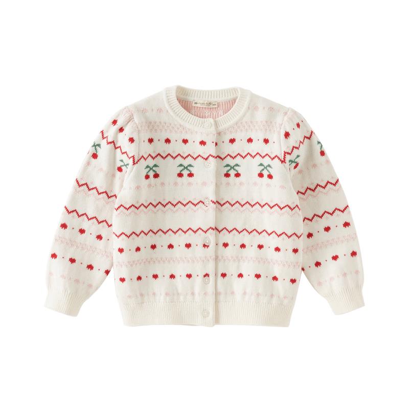 Dave & Bella Girls' Pure Cotton Cardigan Sweater