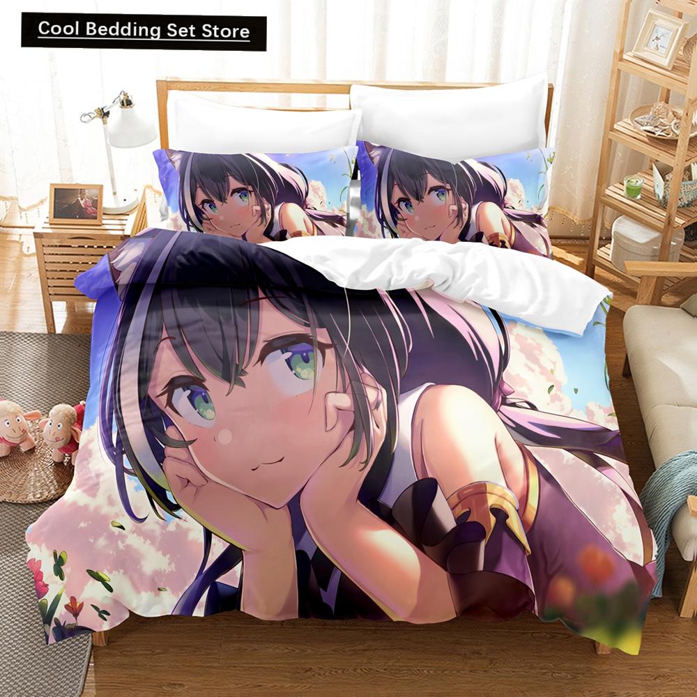 3D Druck Anime Mädchen The Ryuo's Work Is Never Done Bettwäschesets Bettbezug-Set mit Kissenbezug Twin Full Queen King Bettwäsche