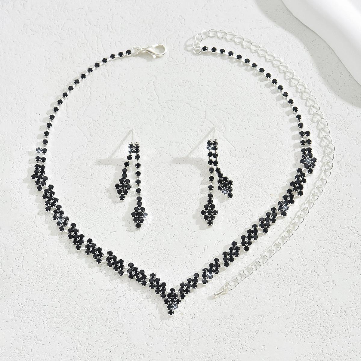 Bridal Jewelry Wedding Hair Accessories Bridal Wedding Accessories Wedding Dress Accessories Korean Necklace Earrings Set Women