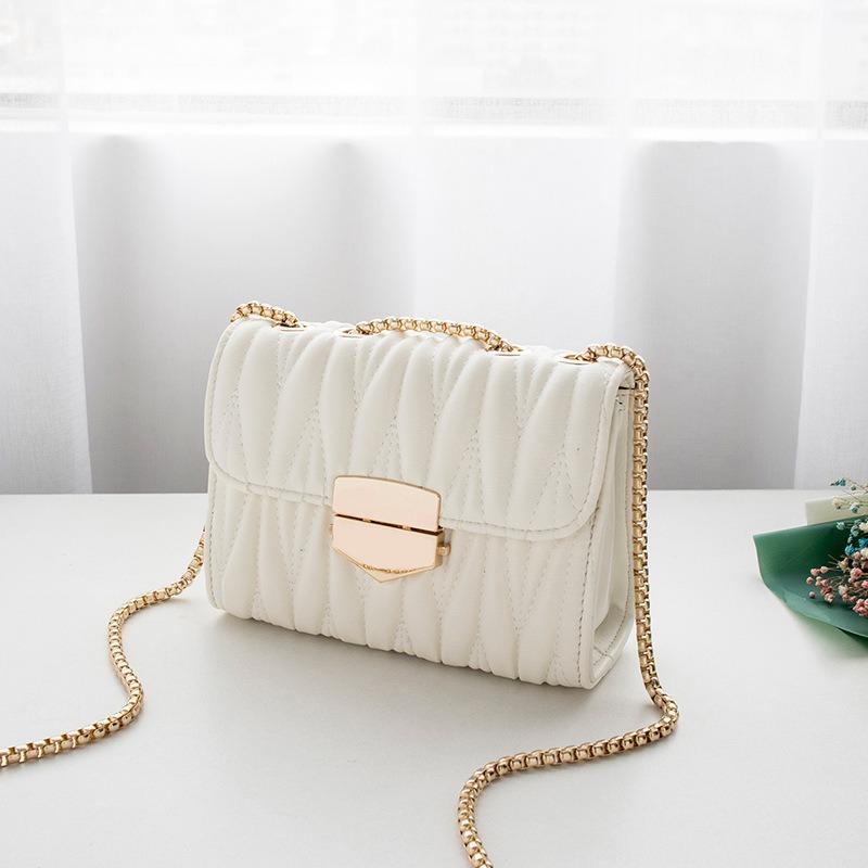 Fashion Rhombus Elegant Shoulder Women's Bag Gun Color Versatile Chain Crossbody Cosmetic Bag
