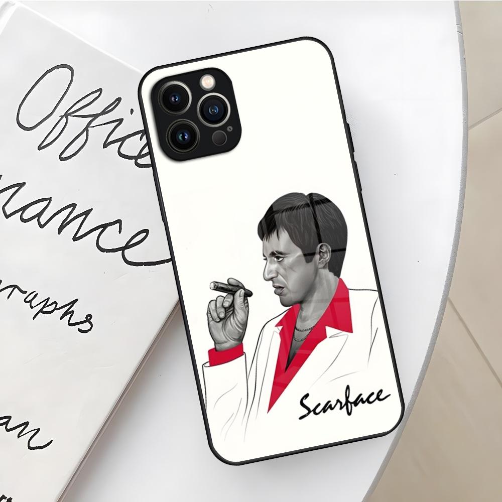 Scarface Godfather Tony Montana Phone Case for Iphone 17 16 Air 15 14 12 11 13 Pro Max Mini X Xr Xs Se Puls glass Cover
