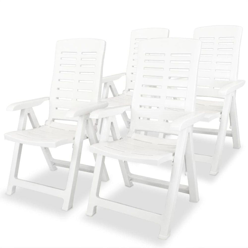 Chaises inclinables de jardin lot de 4 Plastique