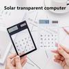 1 Peça Calculadora de Carregamento Solar de Alta Tecnologia Cor Nova Transparente Multifuncional 8 Dígitos Computador Sem Bateria Computação de Mesa