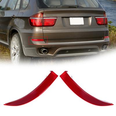 !new! Car Bumper Face Bar Cover Reflector Red Warning Lights Side For BMW X5 E70 LCI 2011-2013 63147240997 63147240998