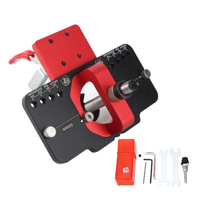 Concealed Hinge Jig 35mm Door Hinge Hole Drilling Guide Drill Bit Kit Set for Woodworking