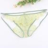 NT03 Men's Low-Rise Lace Thong with Floral Embroidery - Breathable & Sexy Underwear