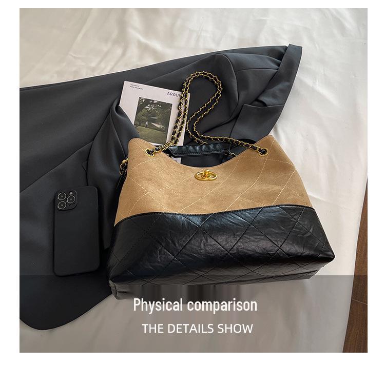 Europäische & Amerikanische Retro Matte Argyle Kette Tragetasche – Duftstil Crossbody für Damen, 2025 Edition