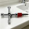 4-in-1 Water Meter Valve Key 4-Way Multi-Functional Water Utility Key High-Strength