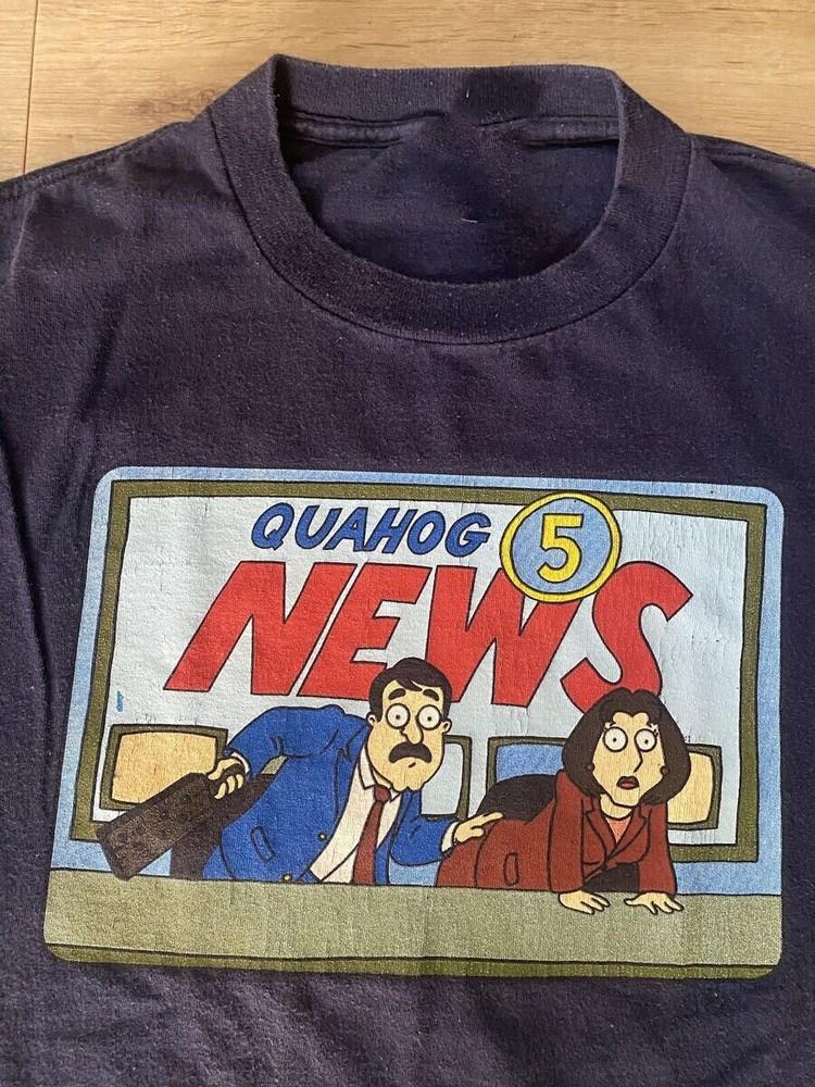 Винтажная футболка Family Guy 2004 года Квахог 5 Новости Том Шпанкс Дайан T-shirt CO320 Унисекс XL
