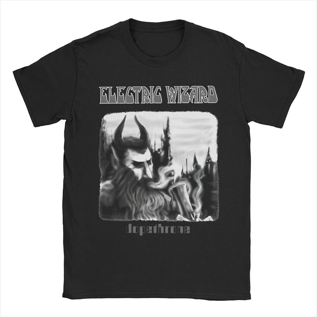Men Women Electric Wizard  Dopethrone Old School UK Doom Stoner Metal T Shirts Pure Cotton Clothing Short Sleeve Tees TShirts