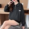 Navava Women Pocket Zip Collar Long Sleeve Sweatshirt Nt2938