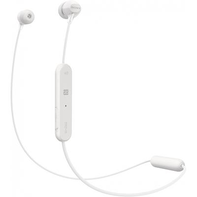 Sony Słuchawki bezprzewodowe Wi C300  Kompatybilne z BlueTooth  Do 8 godzin ciągłego odtwarzania z mikrofonem  Model 2018  Białe  Wi C300  W  Białe
