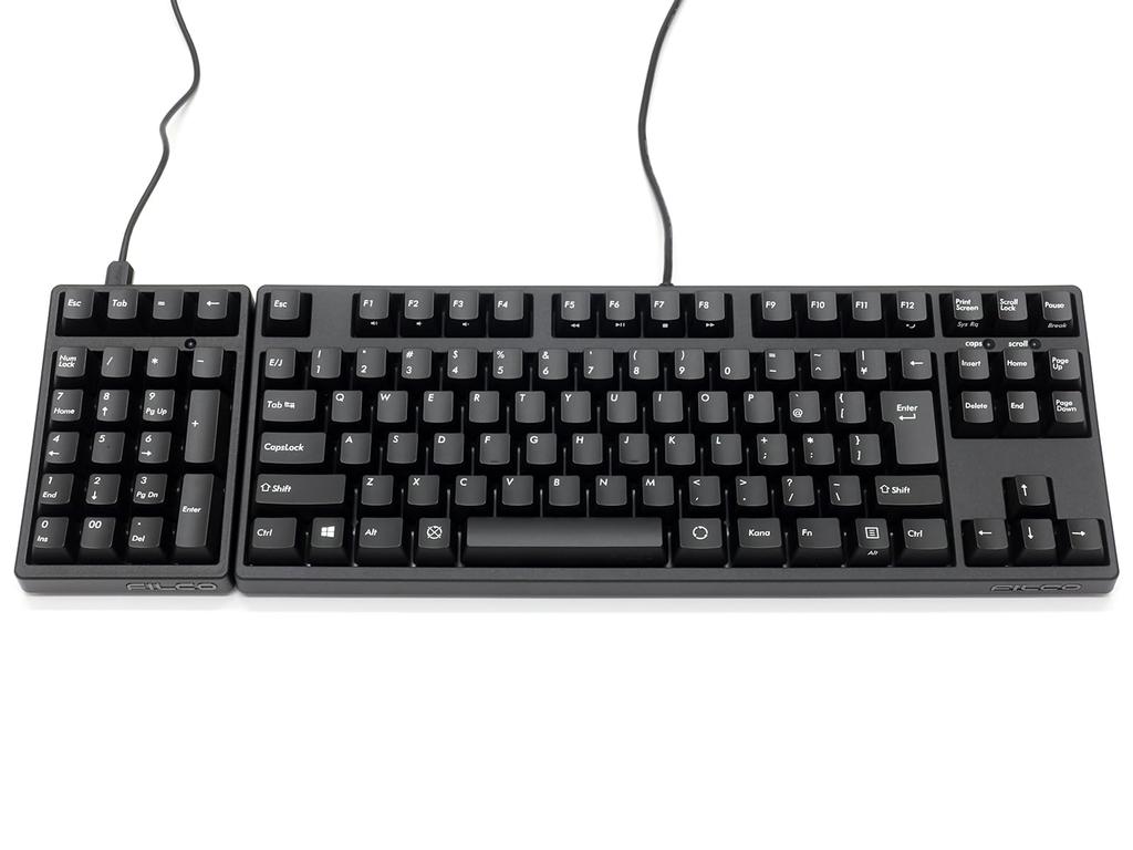FILCO Majestouch TKSP Office Japanese Quiet Red Tenkeyless Numeric Black PBT 2 Color Molded Media NumLock Type Set, Layout, Axis, Keyboard, Keypad,