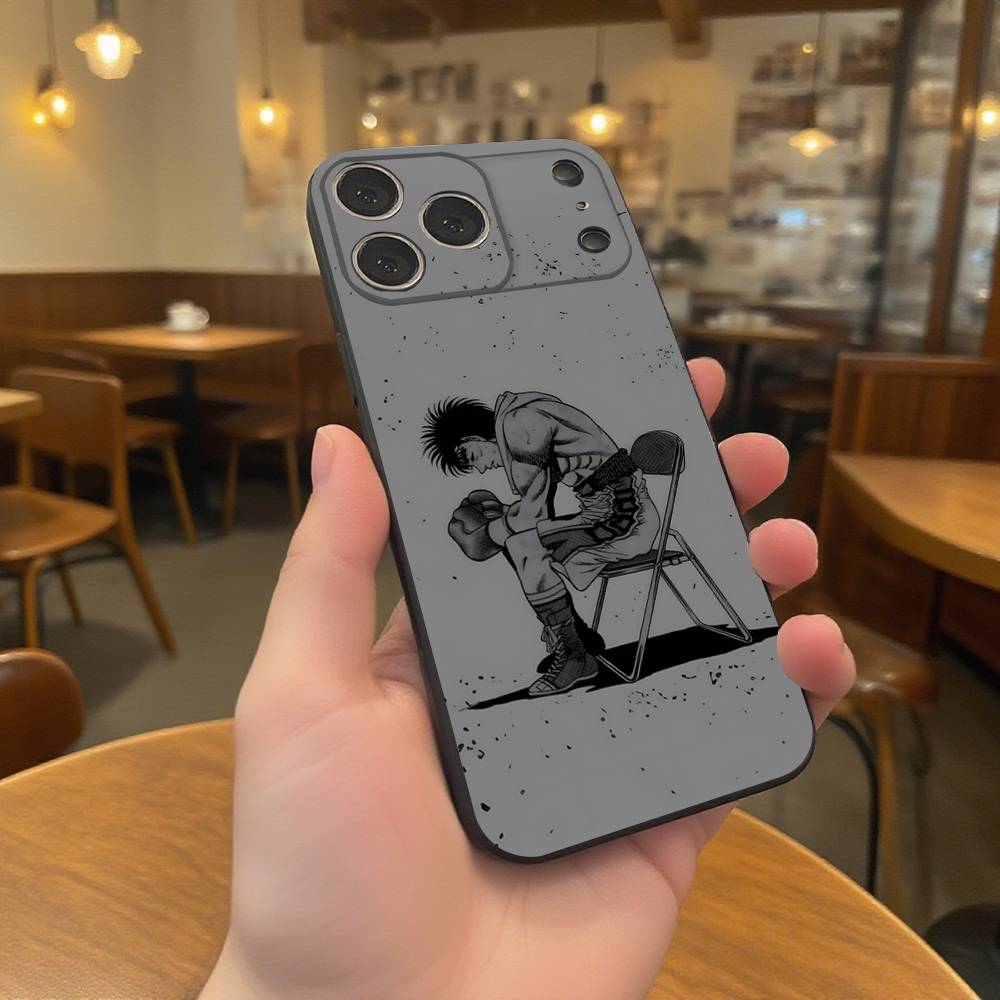 

Boxing H-Hajime no Ippo Phone Case For iPhone 17,16,15,14,13,12,11,Pro,XS,Max,XR,Plus,E,SE4,Mini Black Soft Cover iPhone17PRO