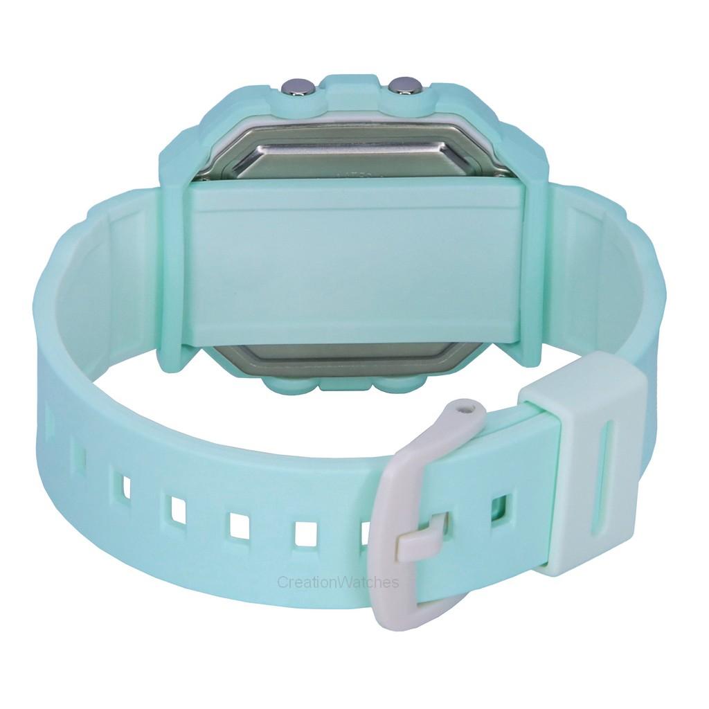 Casio Montre numérique Baby-G pour femme, bracelet en résine, cadran vert menthe, quartz BGD-10-3, 100 m
