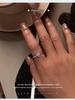 Yinziyun Purple Flower Open Ring for Women – Elegant 925 Sterling Silver Jewelry