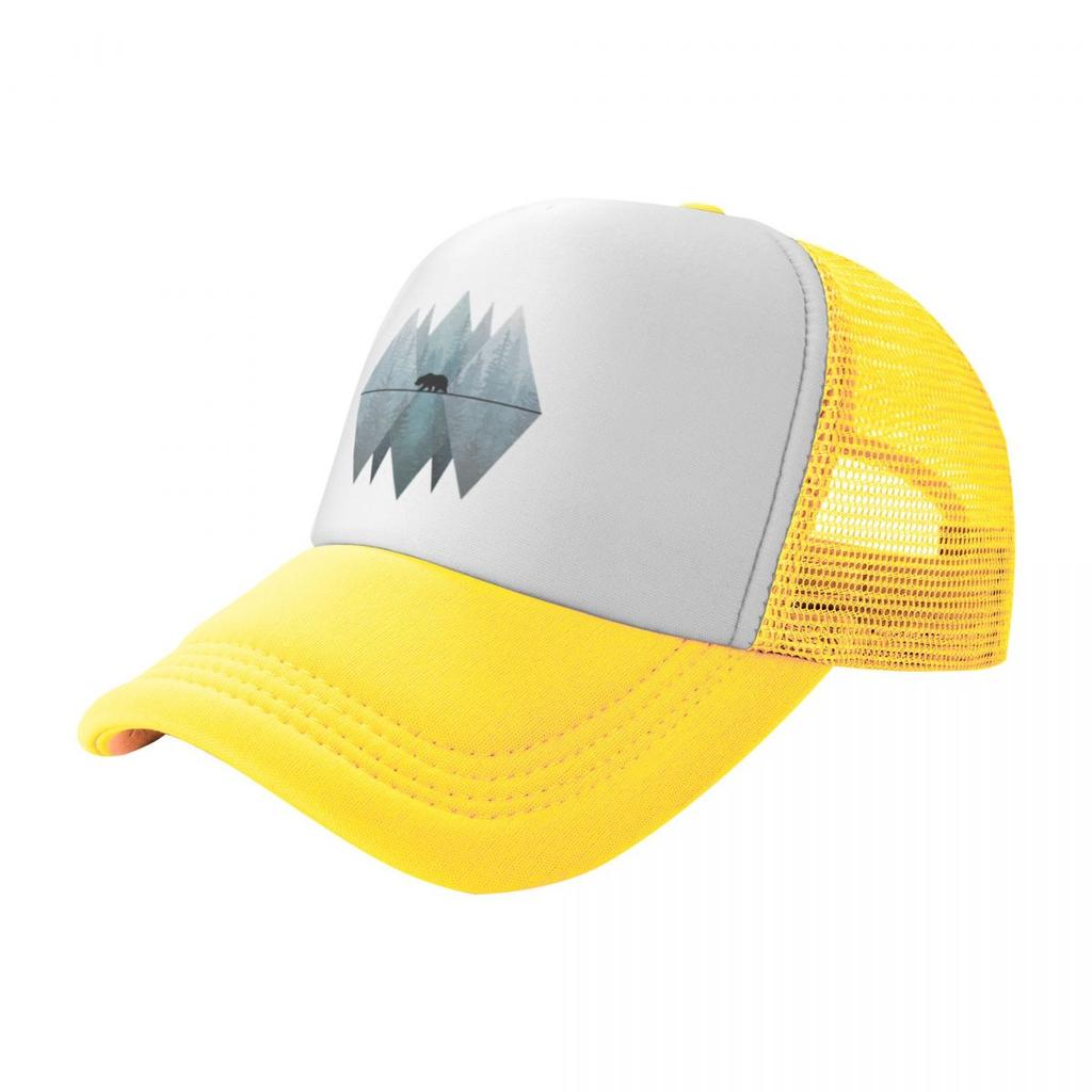 Misty Forest Mountain Bear Summer Mesh Baseball Caps For Womens High-end Male Beach Sun Hat Snapback Cap