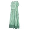 Women Polka Dot Fake Two Pieces  Short Sleeve Summer Plus Size Maxi Dress