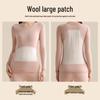 Gujin Women's Thermal Underwear Set with Wool Padding