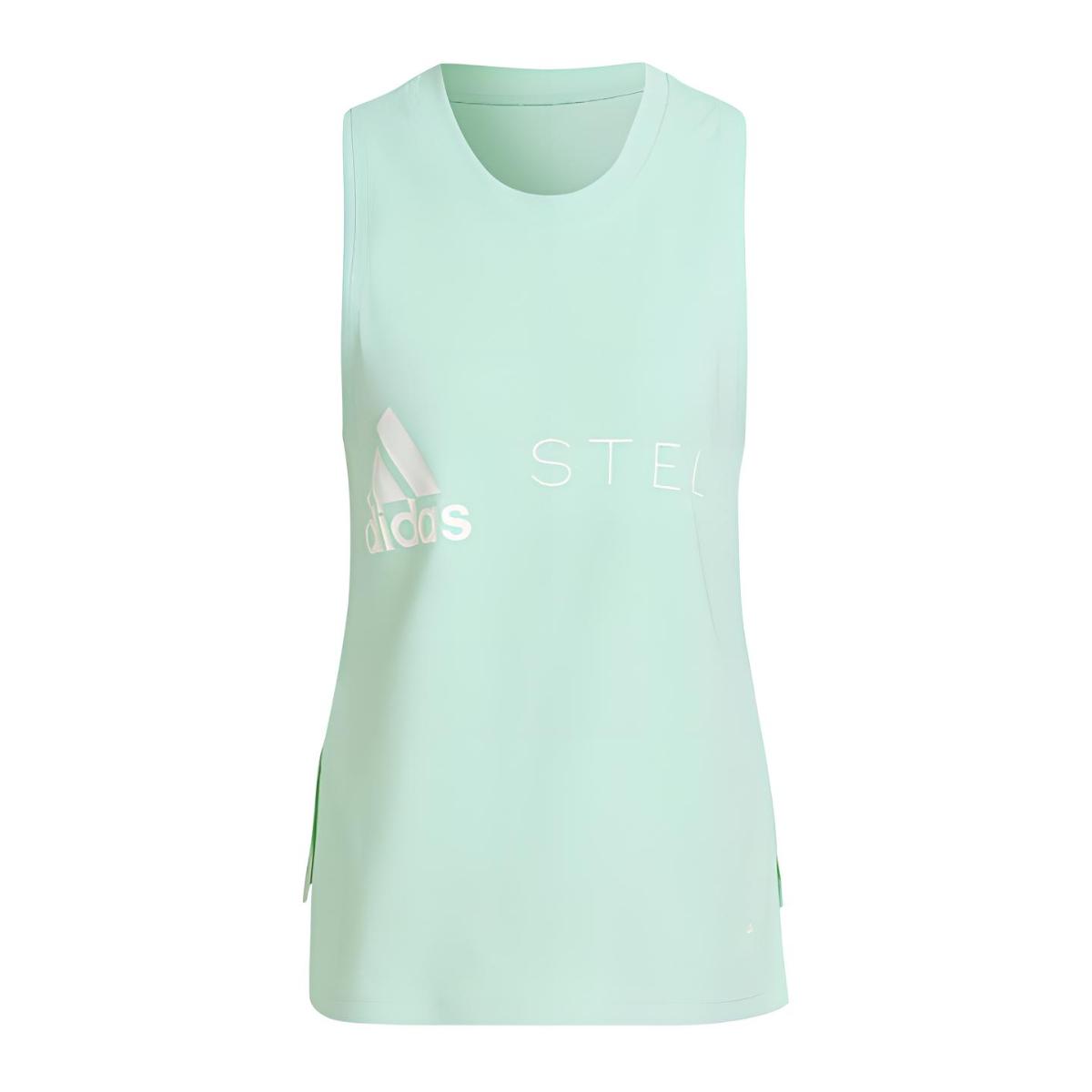 

Adidas X Stella Mccartney Совместный бренд однотонного логотипа с принтом спортивной майки Женские топы Frozen-Green HD9130 XS