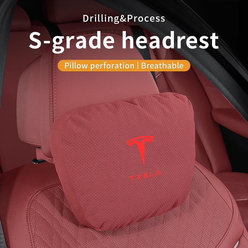For Tesla Model 3 Model Y Model S Model X Car Headrest Neck Support Seat Soft Neck Pillow Automobile Tesla Interior Accessories
