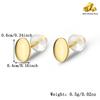 Exquisite Geometric Oval Light Gold S925 Sterling Silver Stud Earrings for Women