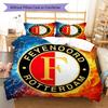 Feyenoord  Pattern Bedding Quilt Set Quilt Cover Pillowcase Home Decoration Birthday Gift (1 * duvet cover + 2 * pillowcase, without core)
