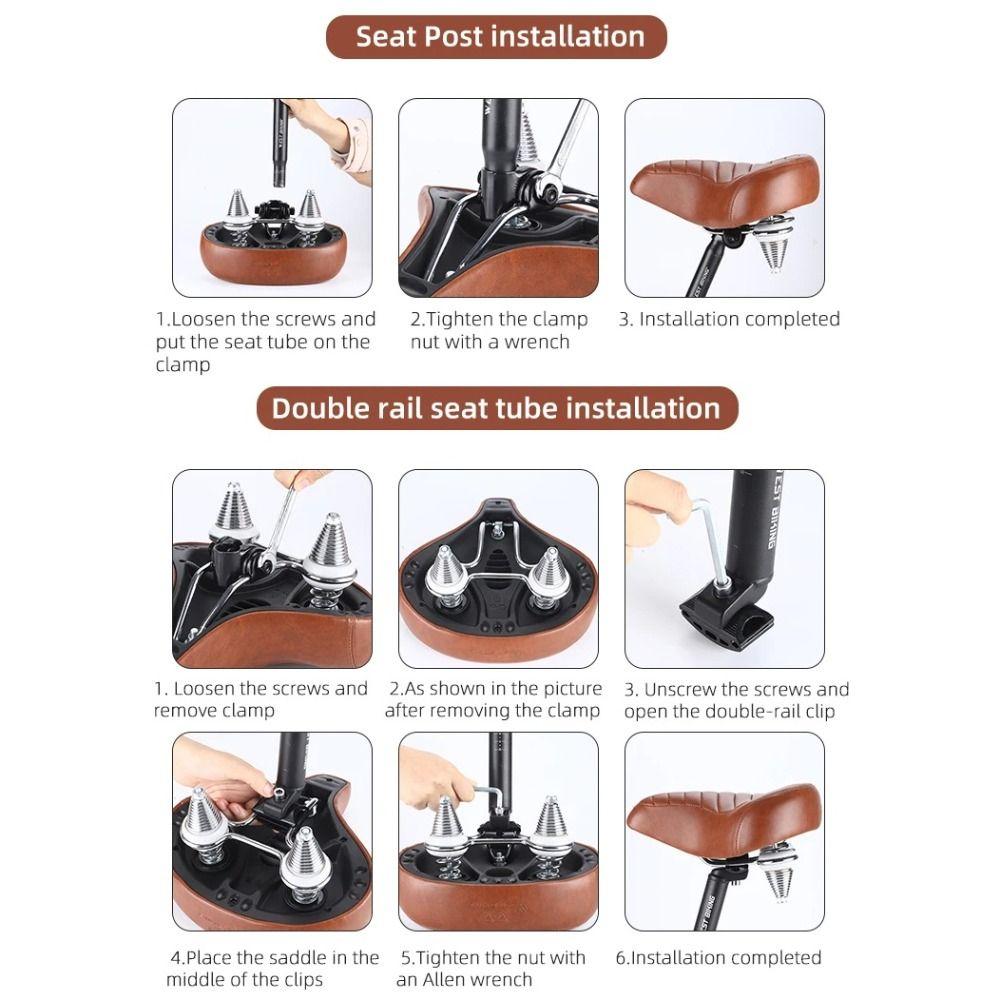 MTB Spring Bicycle Seat Cushion Shock-Absorbing Mountain Bike Seat Bicycle Saddle  Men and Women