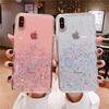 Transparent Glitter Epoxy Sequin Phone Case for iPhone 15 Pro/14/13/12/7