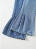 2-Piece Set for Little Girls: Sweet, Cute, and Comfortable Everyday Outfit – Stylish, Casual, and Unique Flared Mermaid-Style Denim Pants