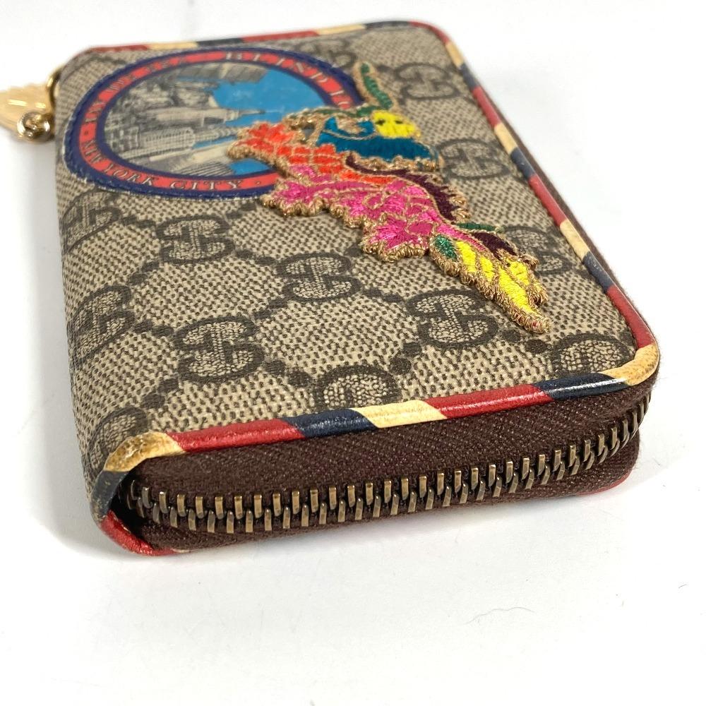 GUCCI 473911 GG Supreme Courier Patch Business Card Case Coin Wallet coin purse