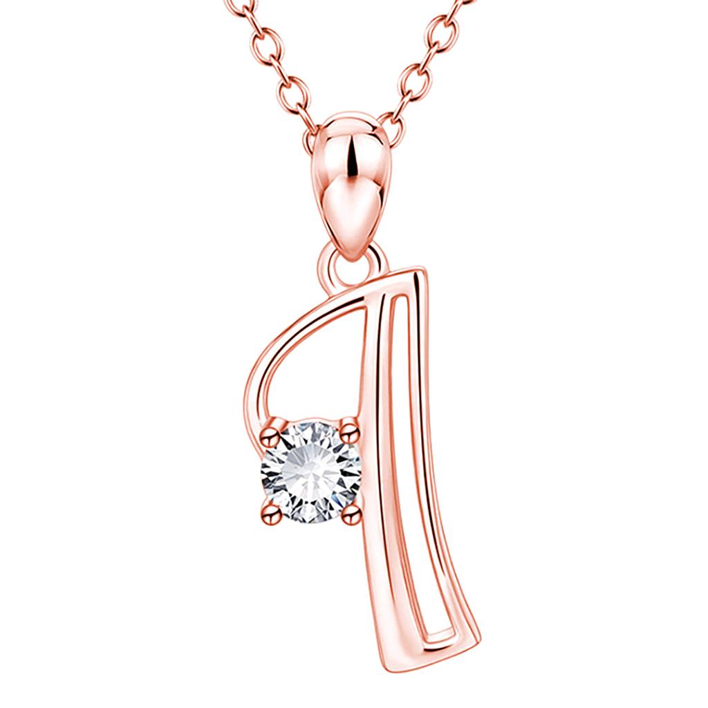 Fashion Alphabet Letter Pendant Necklace with Embedded Crystals Elegant Initial Charm Jewelry for Daily Wear and Special Occasions