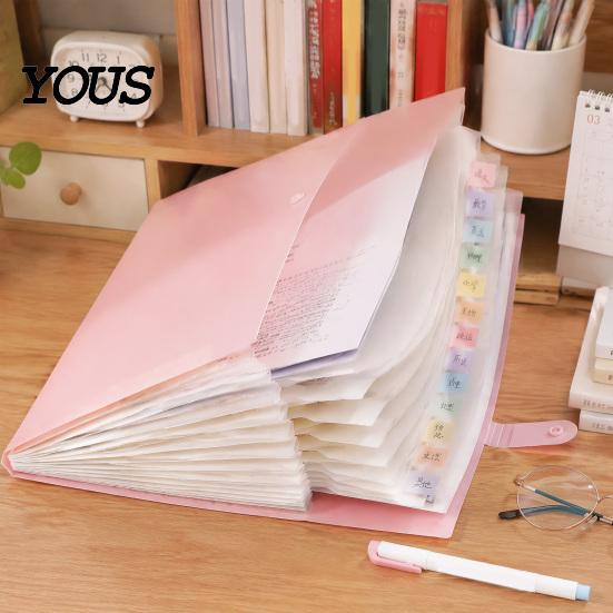 Heavy Duty Document Case Expanding File Folder, Waterproof PP A4 Letter Size Lightweight Office Folder Organizer, Portable Receipt Organizer