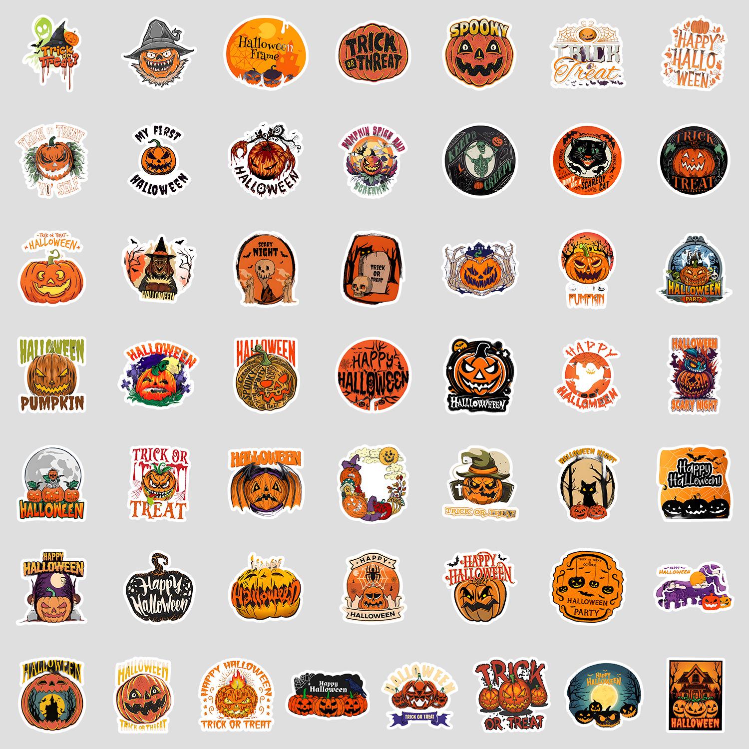 Northern Halloween Graffiti Stickers: 50 Waterproof Decorative Sheets for Phones & Luggage
