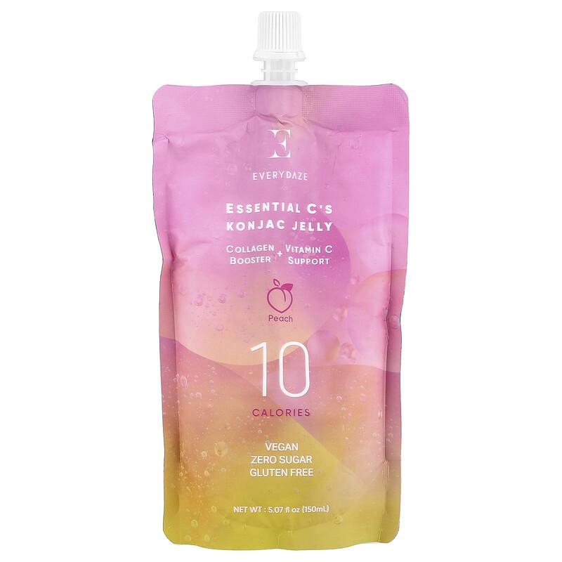 Essential C's Konjac Jelly, Peach, 5.07 fl oz (150 ml)