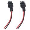 2Pcs Socket Wires Male Adapter Bulb Copper Wiring Harness for Headlight Fog Lamps 12V‑24V