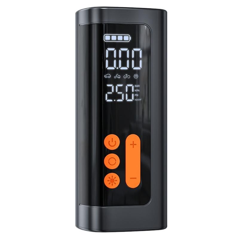 Cordless Tire Inflator With Digital Display 150PSI Rechargeable Battery For Cars Motorcycles Balls Swimming Pool Toys