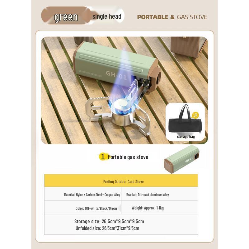 Pure Copper Foldable High-Fire Outdoor Camping Gas Stove for BBQ and Tea