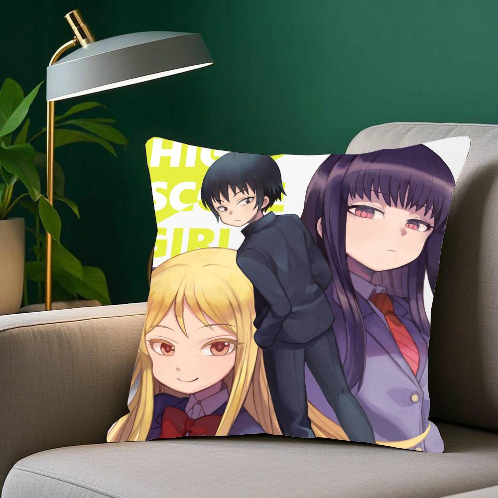 Komedi Anime Hi S-Score Girl Kuddfodral Heminredning Pläd för Soffa Säng Bil Rumsdekor Gåvoidé