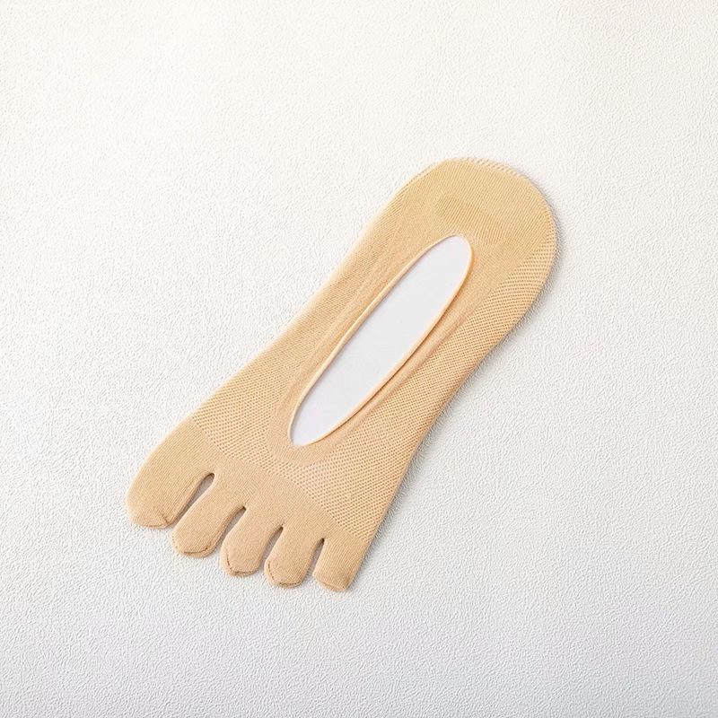 

Женские антибактериальные хлопковые носки с пальцами - Дышащие, против грибка стопы, сетчатый дизайн до середины икры, летний короткий стиль с раздельными пальцами One Size