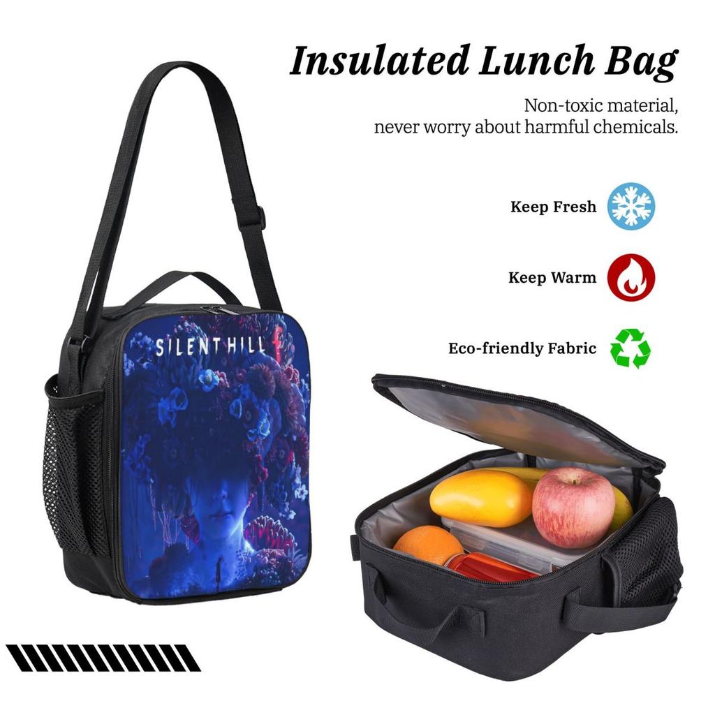 3Pcs Silent Hill F Horror Game 2025 Backpack Set for Kids Pen Bags Bookbag Sets with Lunch Box For School Students Knapsack