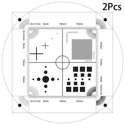 1/2Pcs Multifunctional Objective Micrometer Microscope Calibration Transparent Flexible Film PET Microscope Micrometer Ruler