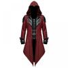 Medieval Steampunk Game Assassins Edward Cosplay Costume Streetwear Hooded Jacket Outwear Halloween Party Tailcoat