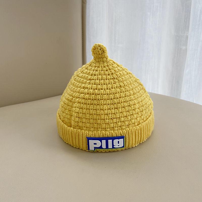 Autumn and winter children's hats, girls' pullovers, knitted hats, colored wool hats, boys' and babies' warm ear hats, tide