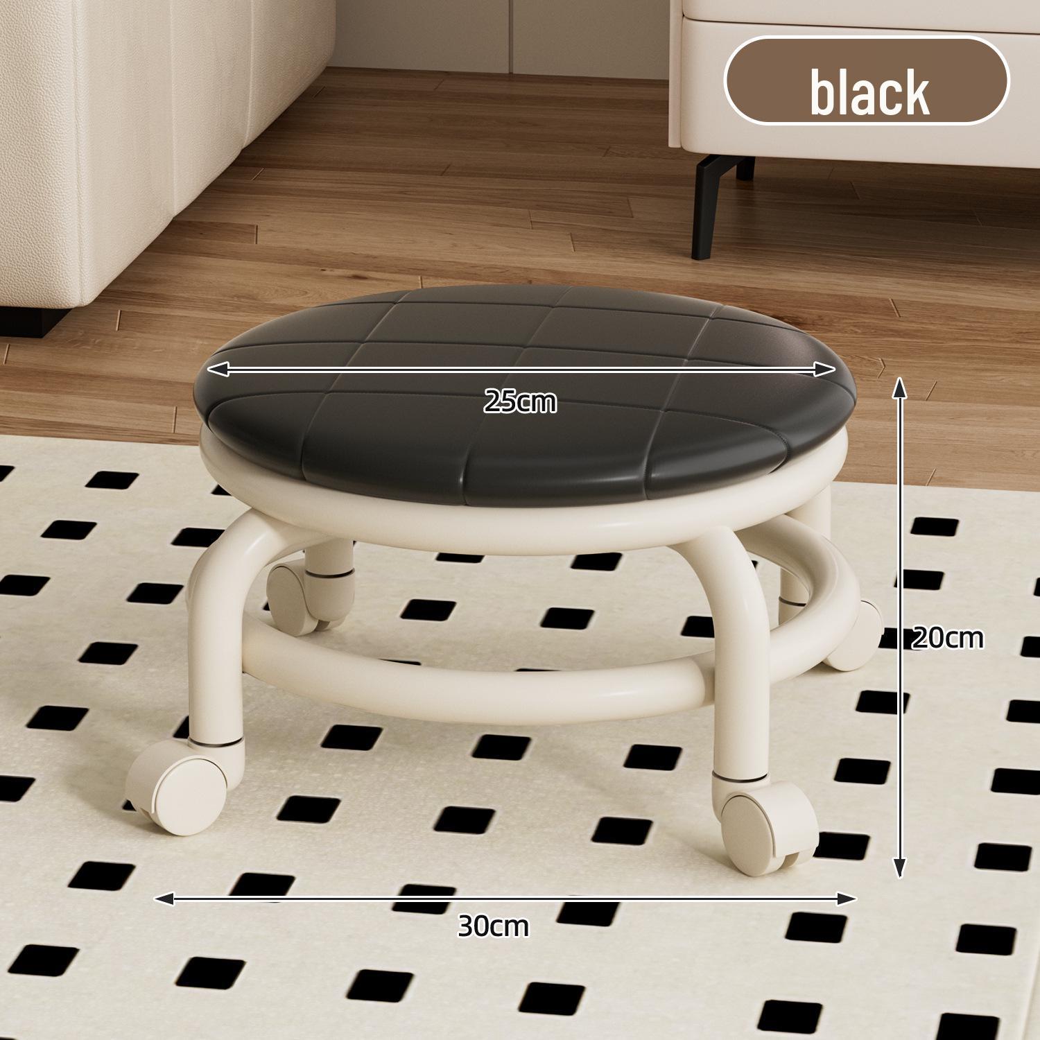 Компактный бесшумный стул на колесиках с поясничной поддержкой и мягкой подушкой