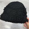 Handmade flower bag head hat female face small literary versatile pile hat winter cold warm knitted wool hat