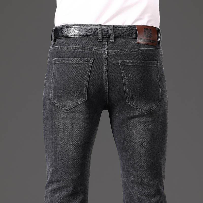 Jeans Flare Masculino Jeans Masculino Cintura Alta Elástico Espessado Solto Jeans Perna Larga
