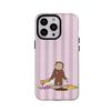 Luxury Clmj Cute Monkey Curious George Phone Case for iPhone 17 16 15 14 13 12 11 X XS Air Pro Max Plus Double-layer Back Cover