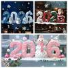 2026 Merry Christmas Glass Window Stickers Cartoon Designs Decals Stickers For Home Xmas Ornaments Gifts